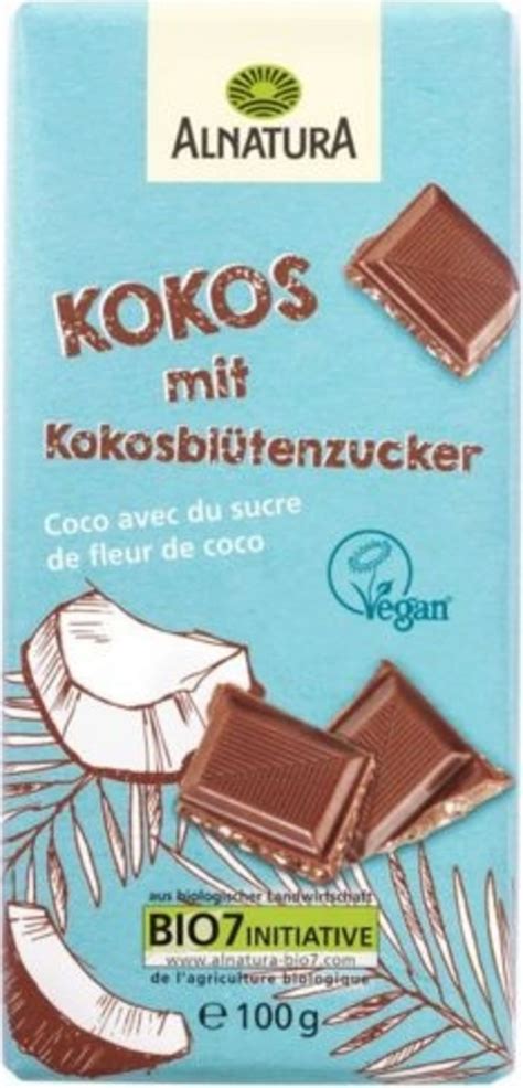 Alnatura Bio Kokos Schokolade Mit Kokosbl Tenzucker G Piccantino