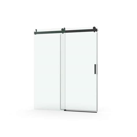 Aoibox 60 In W X 76 In H Sliding Frameless Soft Close Shower Door