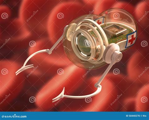 Nano robot anti-disease stock photo. Image of electronic - 50440278