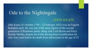 Ode to the nightingale | PPT