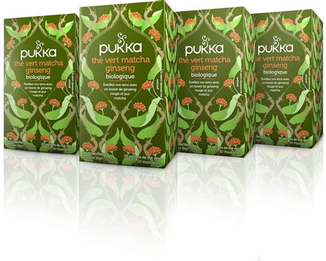 Pukka Thé Vert Matcha Bio Ginseng Thé Vert Bien Etre Detox