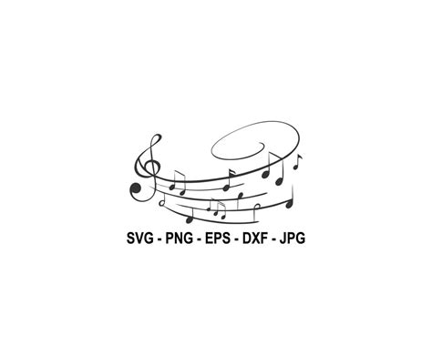 Musical Notes Svg,dark Silhouette,instant Download,svg, PNG, EPS, Dxf ...