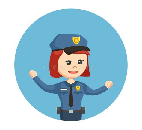 Mulher Policial Arrumando O Tr Nsito Ilustra O Do Vetor Ilustra O