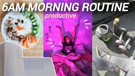 6am Morning Routine Productive And Mindful Healthy Breakfast Working