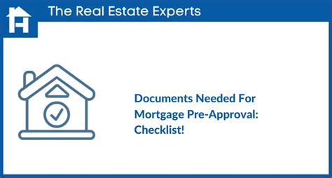 Documents Needed for Mortgage Pre-Approval: A Checklist