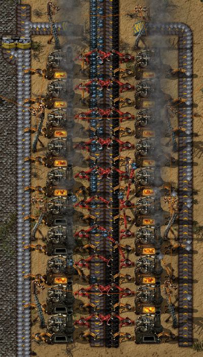 Factorio smelting setup - avidgulf