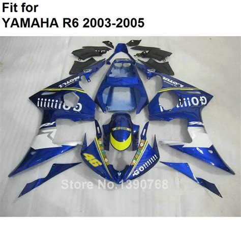 New Motorcycle Fairing Kit For Yamaha Yzf R6 2003 2004 2005 Blue Black White Plastic Fairings