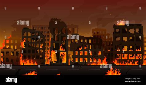 Burning Houses Stock Vector Images Alamy