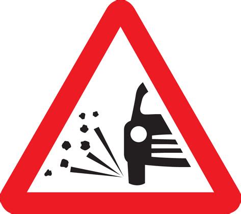 Loose Chippings Road Sign UK Traffic And Road Signs