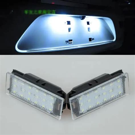 2x Error Free LED Number License Plate Lights For Renault Clio 05 2014