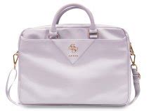 Guess Monogram Triangle Laptop Bag 16 Laptoptas Roze