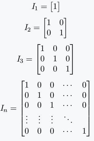 How do you write an identity matrix in LaTeX?