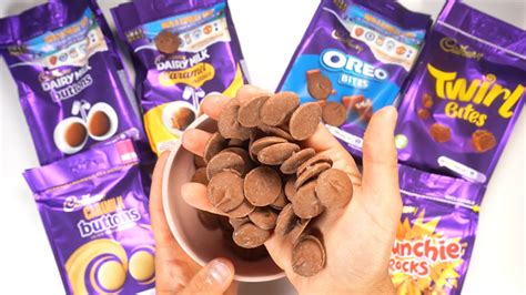 Asmr Unboxing Cadbury Chocolates Dairy Milk Nibbles Caramilk Buttons Crunchie Rocks Oreo