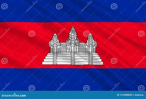 Flag Of Cambodia With Network Background. Vector Illustration ...