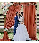 Amazon FANPROMS Black Wedding Arch Draping Fabric 2 Panels 28