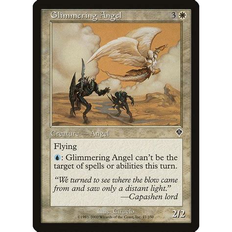 Mtg 白英語版 《薄光の天使glimmering Angel》インベイジョン Inv Inven017ツクモヤ ヤフー店 通販