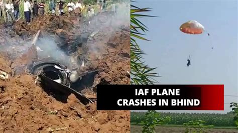 Mp Iaf Trainer Jet Crashes In Bhind Pilot Ejects Safely