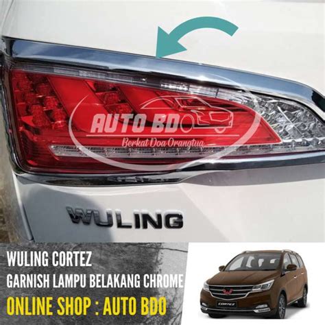 Promo Garnish Lampu Belakang Chrome Wuling Cortez Berkualitas Diskon