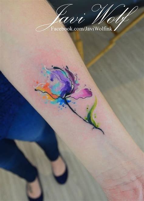 Tatuajes De Flores Acuarela Para Mujer