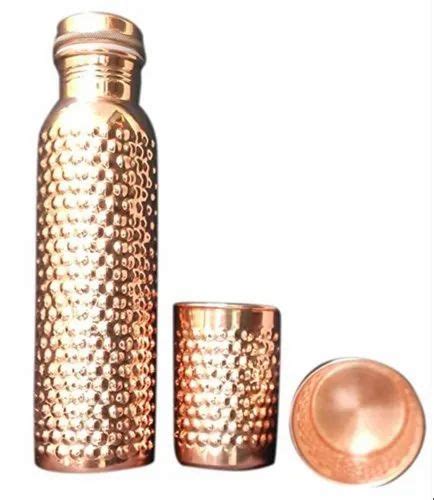 Standard Hammered Copper Bottle Gift Set Screw Cap At Rs 770 Set In