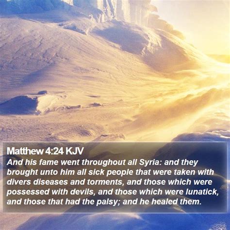 Matthew 4:24 KJV Bible Verse Images