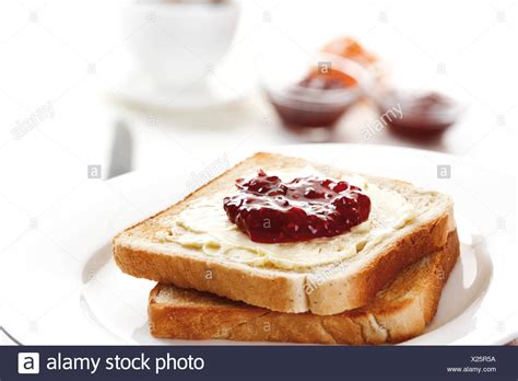 Toast Butter Jam High Resolution Stock Photography and Images - Alamy