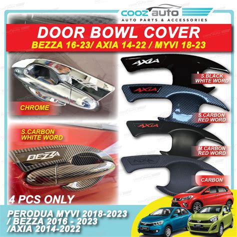 Perodua Axia Bezza Myvi 2018 2023 Chrome Matte Black Door Handle