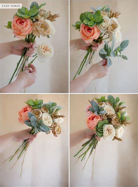 How To Make A Fake Flower Bridal Bouquet Diy Wedding Bouquet Fake