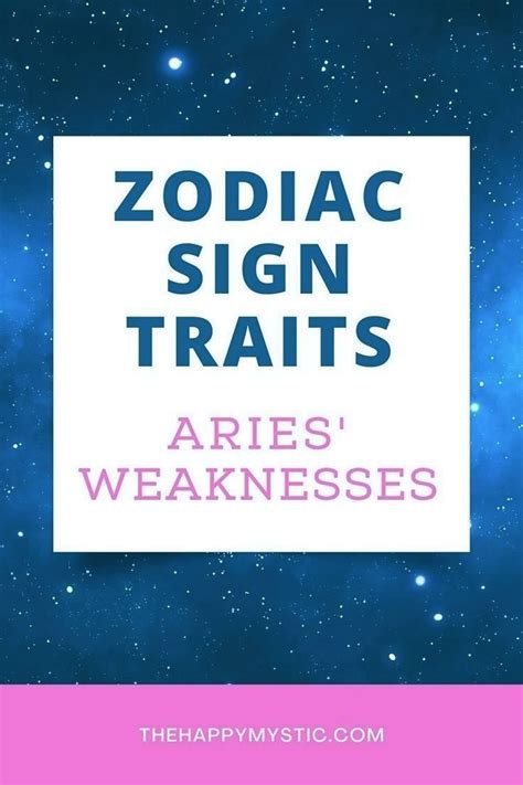 Zodiac Sign Traits Aries Weaknesses Birth Chart Astrology Birth