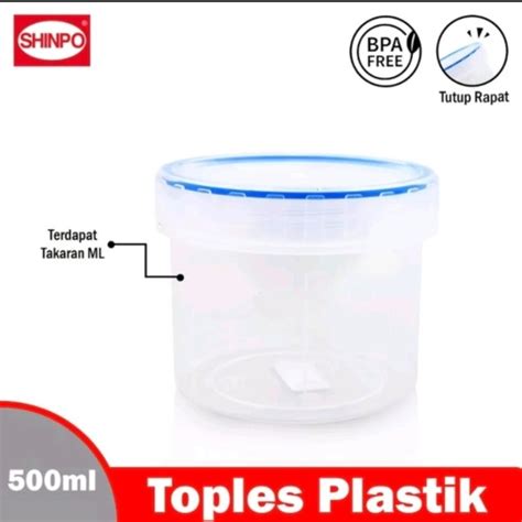 Jual Shinpo Toples Plastik Putar Food Storage Nest 500 Ml SIP 351M