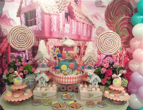 Winter Wonderlandcandyland Birthday Winter Candy House Catch My