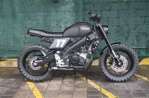 Modifikasi Motor Yamaha Xsr 155 Bergaya Scrambler Punya Irfan Bachdim