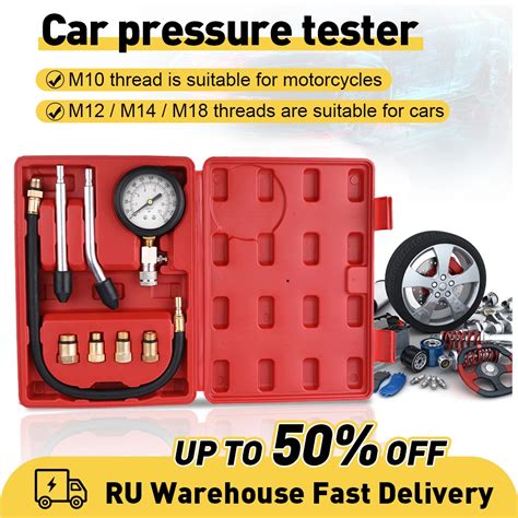 Gasoline Engine Compression Tester Car Pressure Gauge Tester Meter Auto