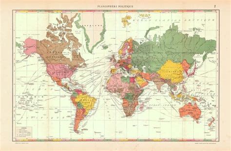 Map Of The World 1930 | Kinderzimmer 2018