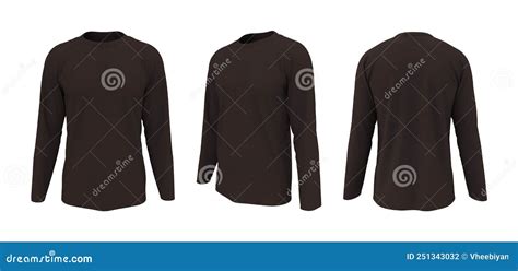 Men S Long Sleeve T Shirt Mockup In Front Side And Back Views Design