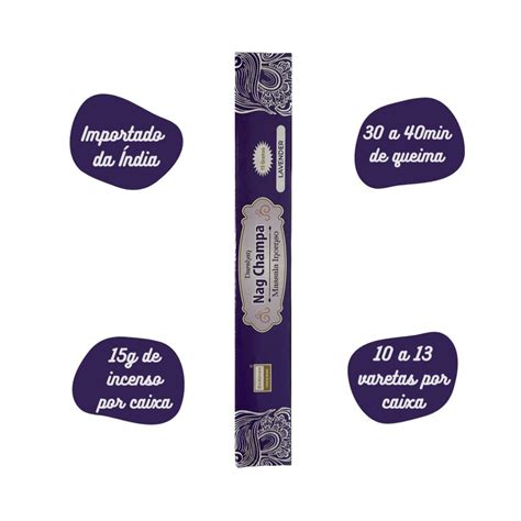 Incenso Nag Champa Darshan Lavender Shopee Brasil