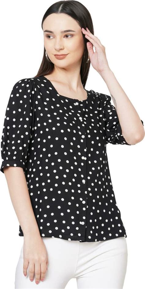 Buy 109f Women Black Solid Cotton Blend Top Online At Best Prices In India Jiomart