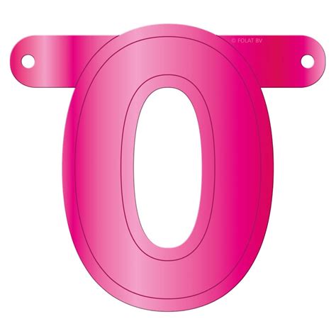 Cifra 0 magenta pentru banner