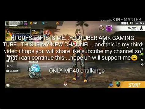 ONLY MP40 CHALLENGE BY GARENA FREE FIRE YouTube