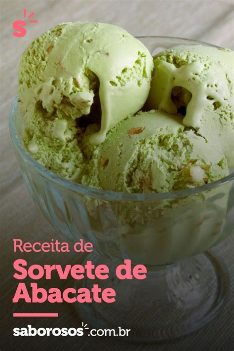 Sorvete De Abacate Saborosos Receita Sorvete De Abacate Sorvete