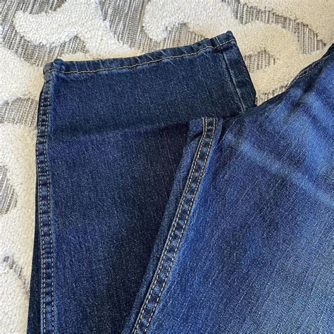 Men's Levi's 505 Dark Wash Classic Blue Straight Leg... - Depop