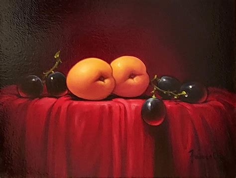 Sean Farrell Sean Farrell Two Of Us 9x12 Fruit Red Still Life Oil