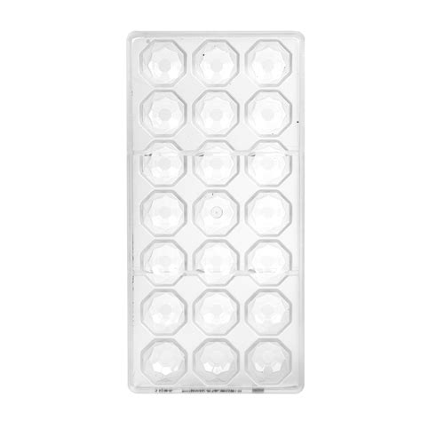 Chocolate World Polycarbonate Chocolate Mold Diamond 21 Cavities