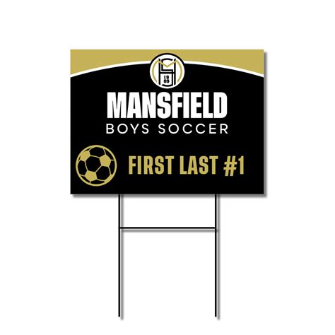Mansfield Boys Soccer Yard Sign - School Spirit Place