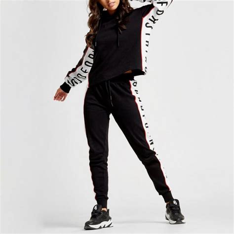 Womens Custom Tracksuits With Branding Details To The Sides Fully