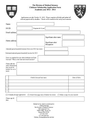 Fillable Online Hms Harvard Submit Application By Fax Email Or Postal