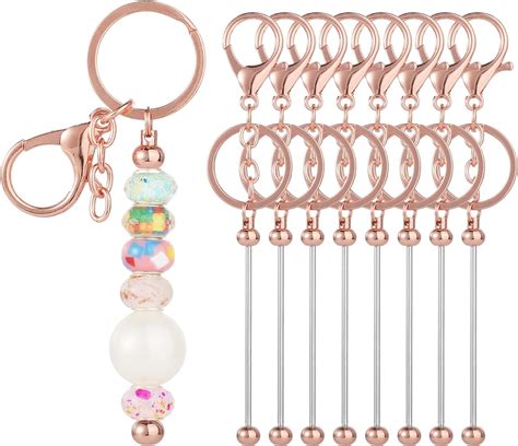 Amazon Pcs Beadable Keychain Bars Bead Keychain Bar Beadable