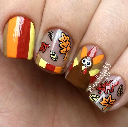 Easy Cute Thanksgiving Nail Designs