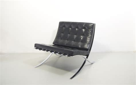 Vintage Barcelona Chair Black Leather The Modern Amsterdam