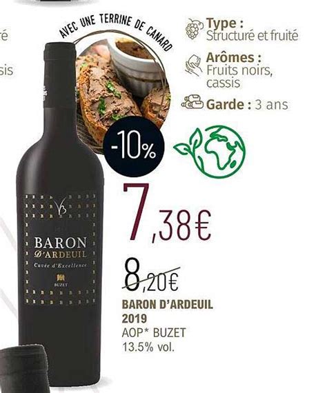 Offre Baron D Ardeuil Aop Buzet Vol Chez La Vignery